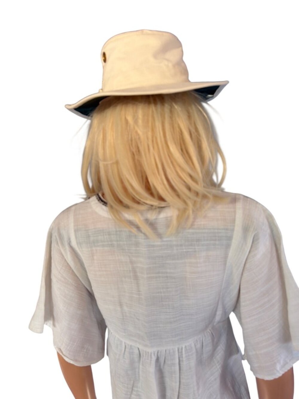 New Tilley T4 Cotton Duck Sun Hat 7 S 56.5cm Vintage HTF Ivory Green - Picture 6 of 14